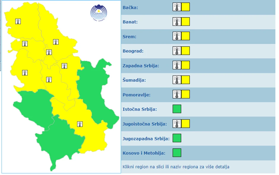 Meteoalarm za danas