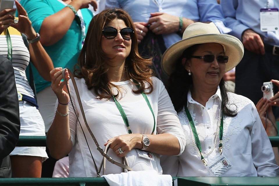 Mirka Federer (z lewej), żona tenisisty Rogera Federera