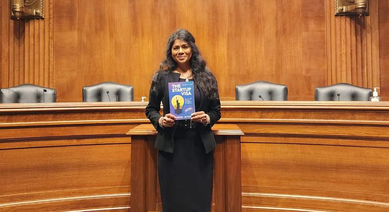 Tahmina Watson after speaking to the US Senate Committee on the Judiciary.Courtesy of Tahmina Watson