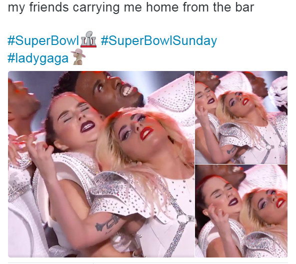 Lady Gaga na Super Bowl 2017 - mem