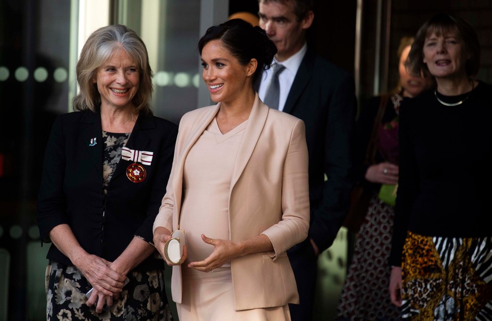 epa07331543 - BRITAIN ROYALTY (Duchess of Sussex visits National Theatre )