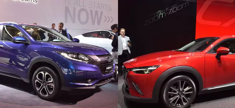 Mazda CX-3 czy Honda HR-V - Pierwsze porównanie nowych japońskich crossoverów