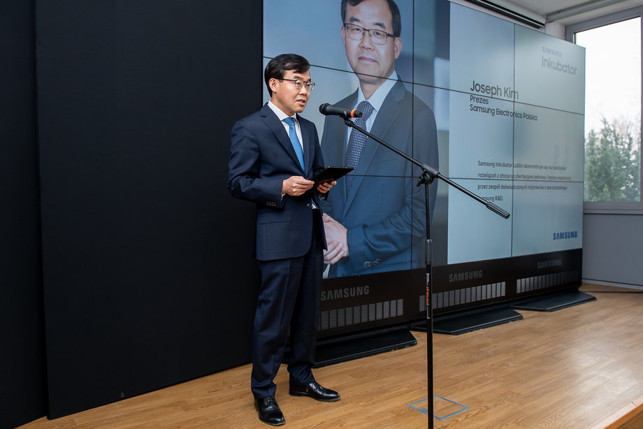 Joseph Kim, prezes Samsung Electronics Polska na otwarciu Inkubatora Samsung w Lublinie