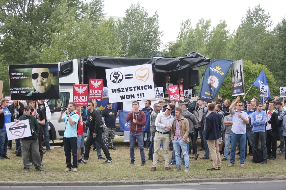 WARSZAWA PO KONWENCJA PRZECIWNICY PROTEST (pikieta)