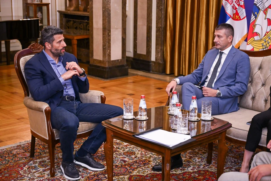 Aleksanadar Šapić sa gostom iz Severne Makedonije