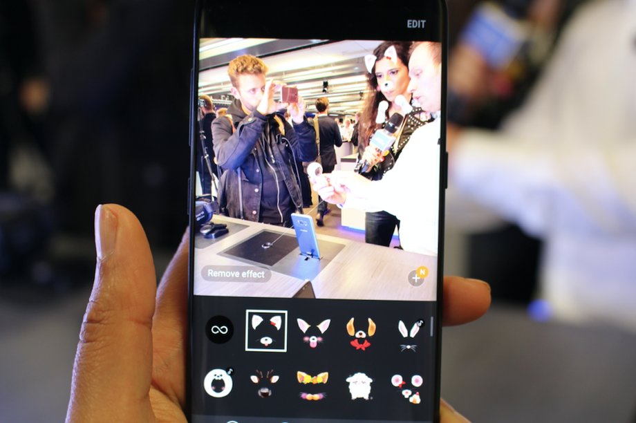 The Samsung Galaxy S8 comes with fun, Snapchat-like filters.