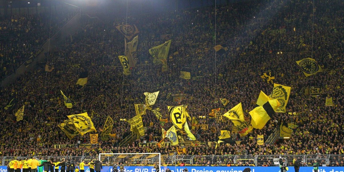 Borussia Dortmund kibice.