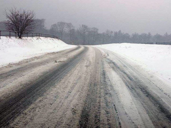 Zima na drogach wschodniej Polski