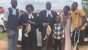 Applicant’s lawyer, Mr Tope Temokun, his client, Mr Olusegun Oluwarotimi, the client’s son and others