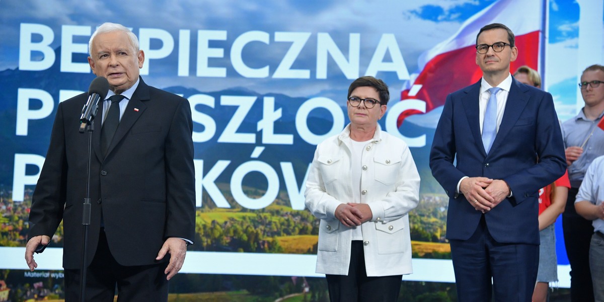 Prezes PiS zaprezentował dziś hasło wyborcze swojej partii.