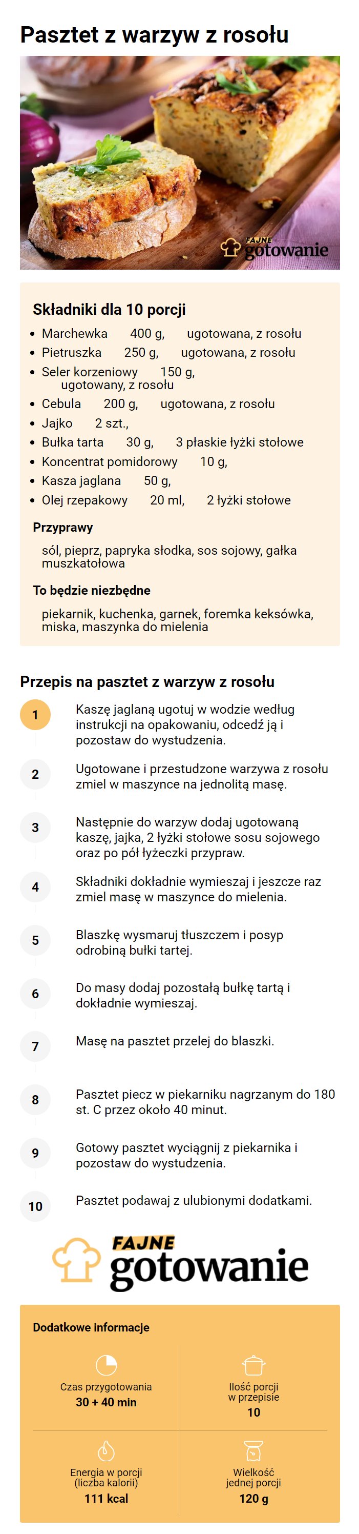 Pasztet z warzyw z rosołu