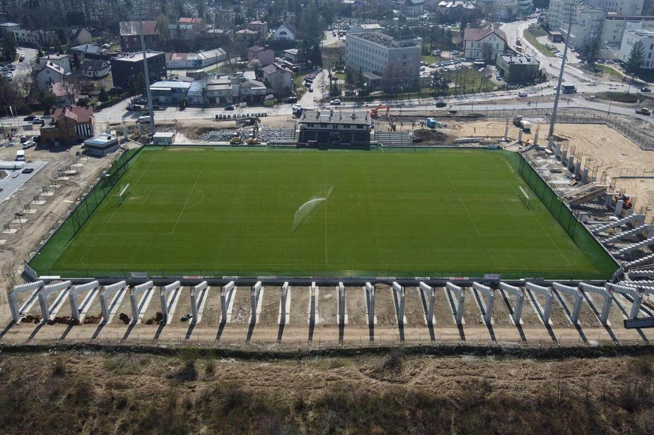 Budowa stadionu Sandecji Nowy Sącz (fot. Sandecja Nowy Sącz)