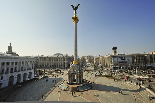 Plac Wolności w Kijowie, Ukraina.