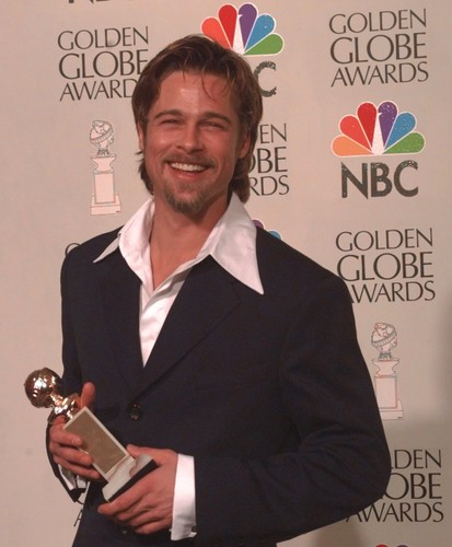 Brad Pitt ze Zotym Globem za rolę w filmie '12 małp' w 1996 roku