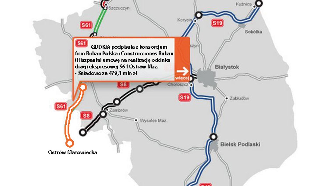 Droga ekspresowa S61 Ostrów Mazowiecka - Śniadowo