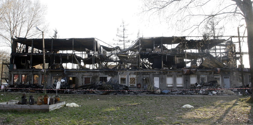 Spalony dom w Kamieniu Pomorskim