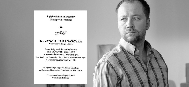 Pogrzeb Krzysztofa Banaszyka. Znane są szczegóły ostatniego pożegnania aktora, mistrza dubbingu