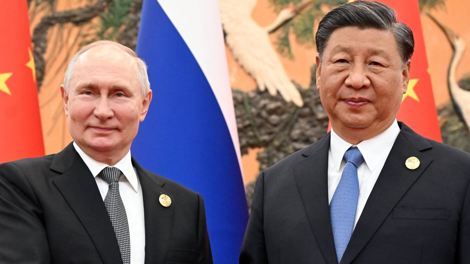 Władimir Putin i Xi Jinping na spotkaniu w Pekinie, 18 października 2023 r.