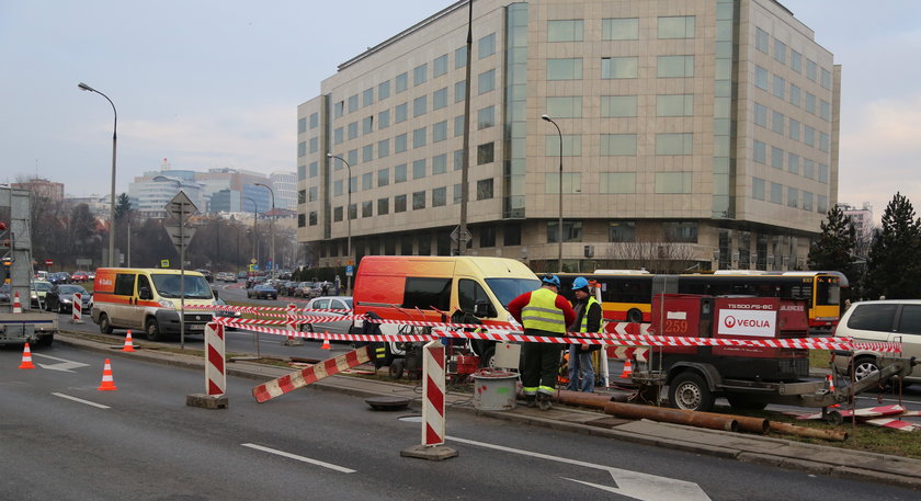 Awaria sieci ciepłowniczej na Mokotowie