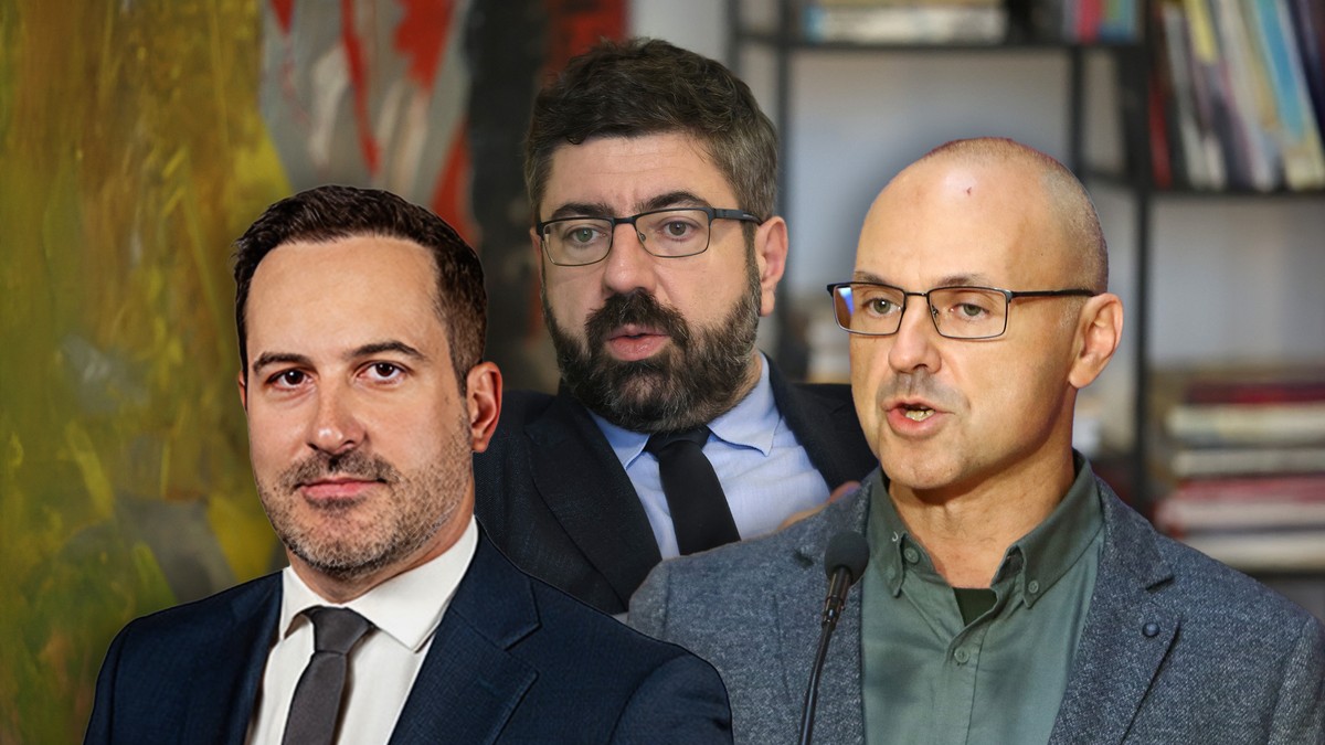 Marko Vujačić, Radomir Lazović i Rastislav Dinić