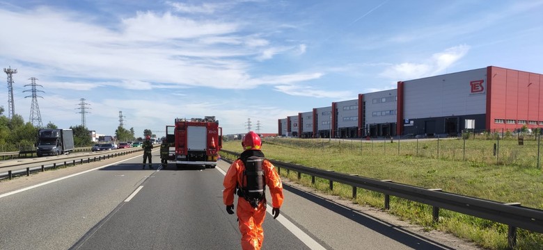 Wyciek kwasu siarkowego zblokował obwodnicę Trójmiasta