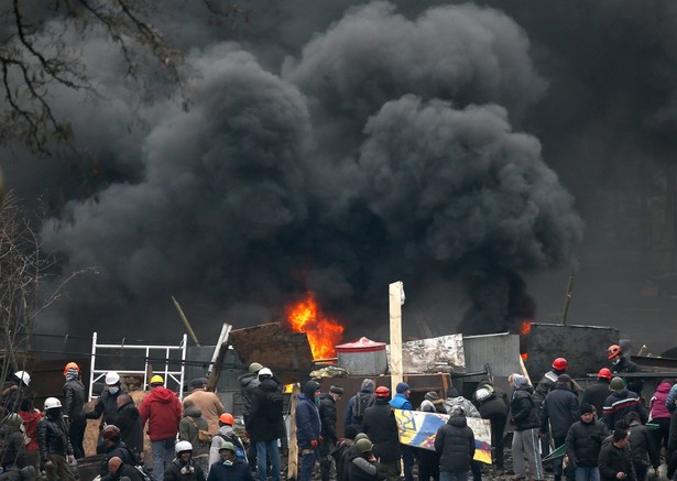 Zamieszki na Ukrainie. Fot. EPA/SERGEY DOLZHENKO/PAP/EPA