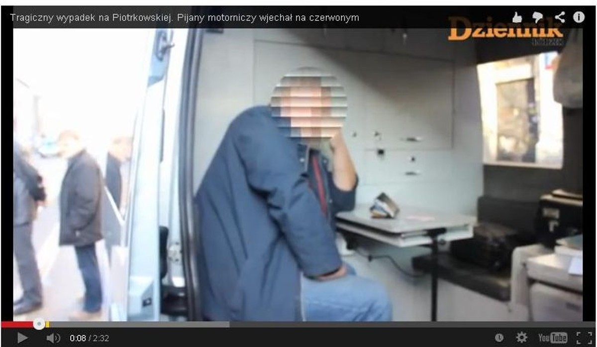 Zatrzymany motorniczy