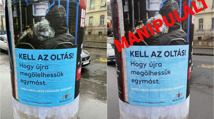 Az oltást kampányoló plakátot meghekkelték