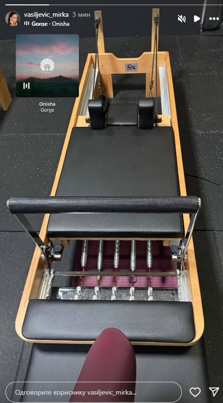 Mirka Vasiljević na pilatesu