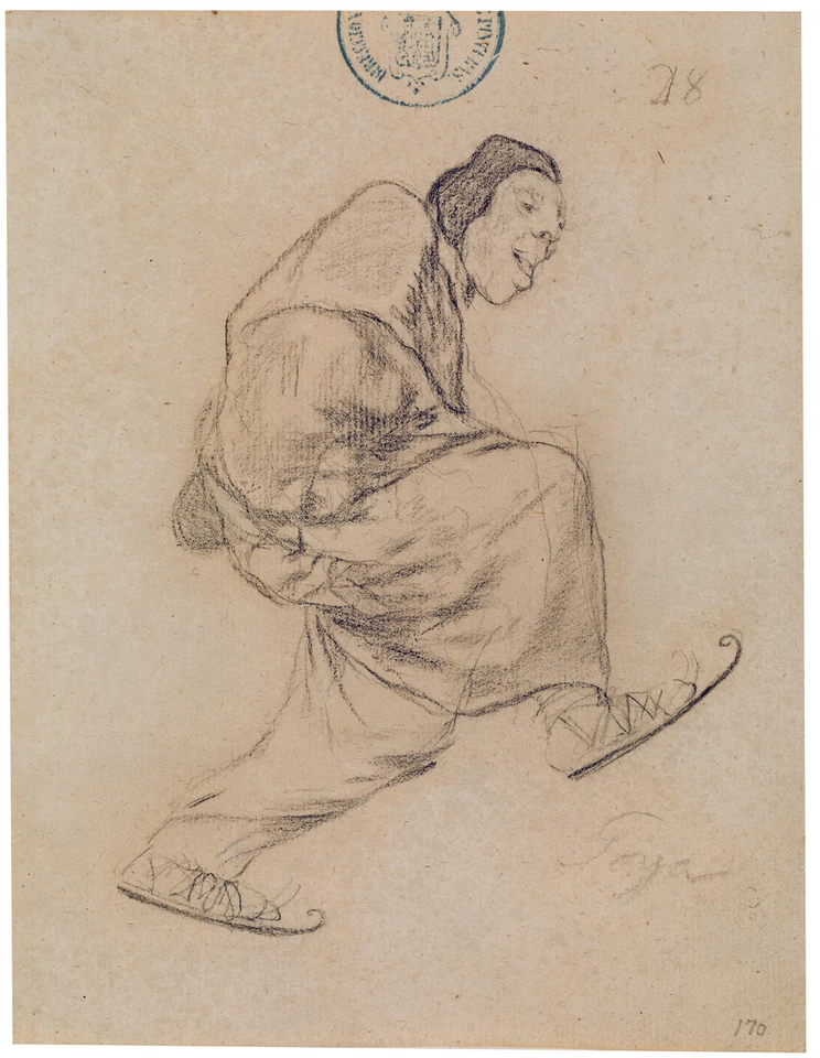 Goya, "Odpoczynek mnicha na łyżwach" (1824-28) 