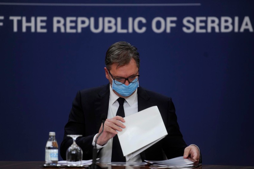 Vučić na konferenciji