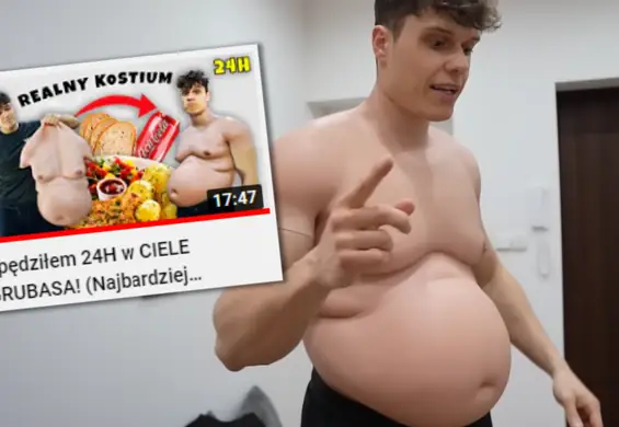 "Spędziłem 24H w CIELE GRUBASA!". Polski youtuber skrytykowany za fat suit