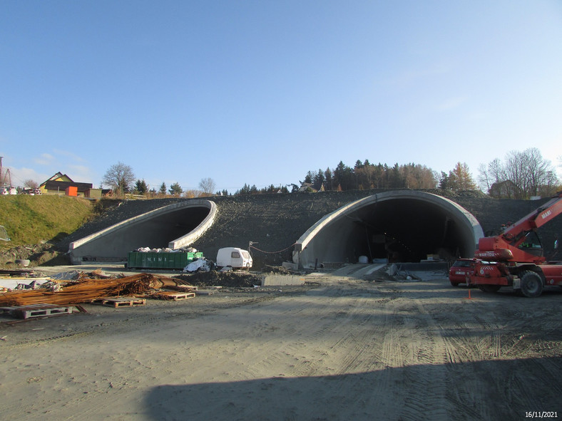 Tunel w ciągu trasy S7: Lubień - Rabka