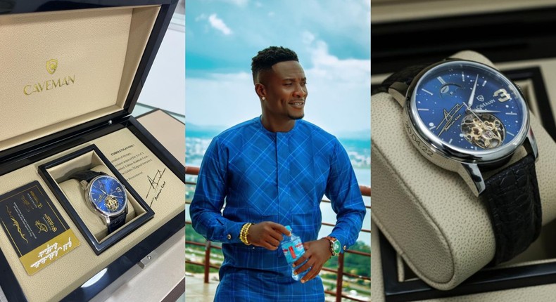 See photos of Asamoah Gyan’s GH¢150,000 customised 24-Karat surgical steel watch