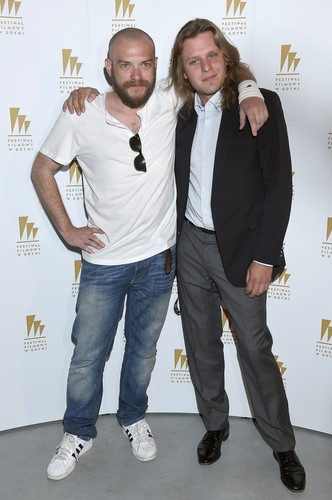 Reżyser filmu 'Bogowie' Łukasz Palkowski i jego producent Piotr Woźniak-Starak