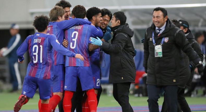 Leandro sparked celebrations on the FC Tokyo bench