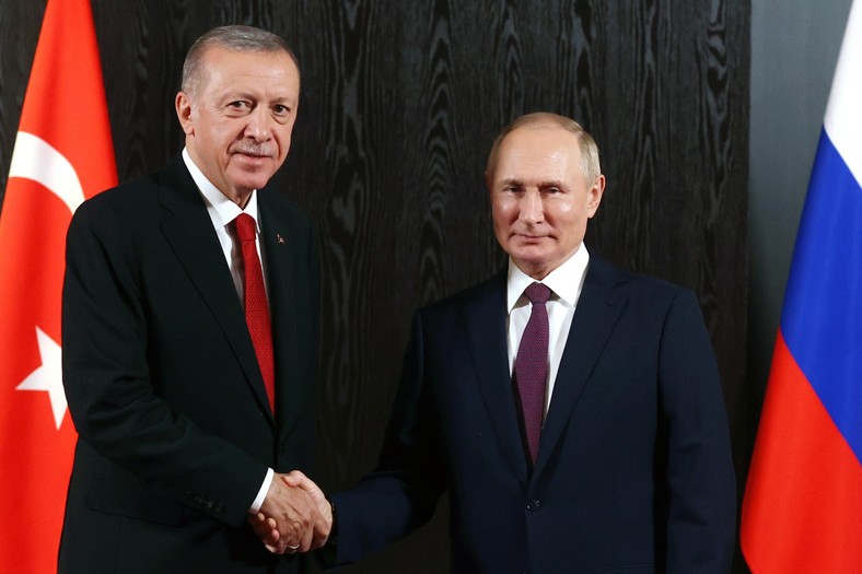 Prezydent Turcji Recep Tayyip Erdogan i prezydent Rosji Władimir Putin 