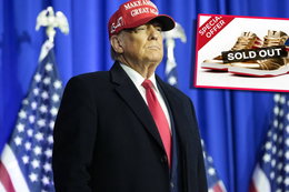 Po dotkliwym wyroku Donald Trump zaczął sprzedawać buty