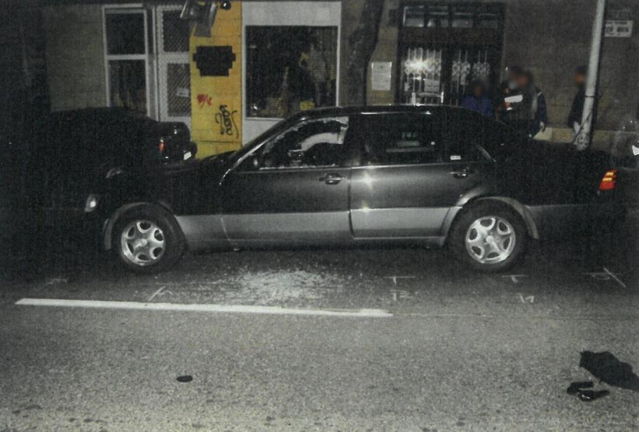 Fenyő János ebben a Mercedesben ült, mikor rátámadtak / Fotó: Police