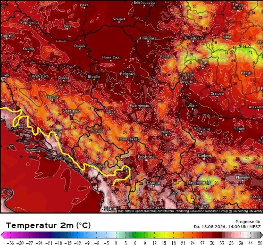 Narednih dana malo niže temperature