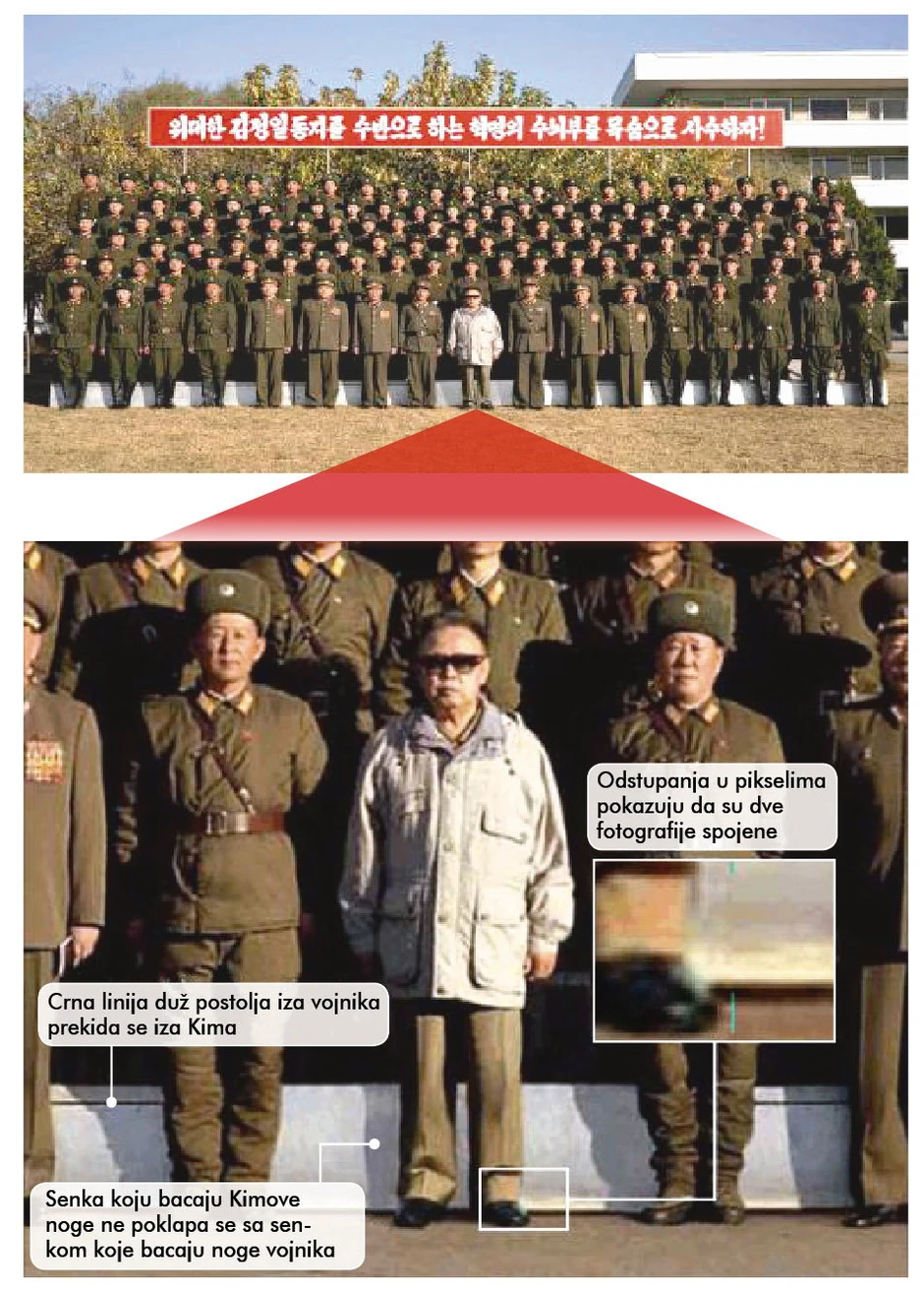 Analiza sporne fotografije Kim Džong Ila