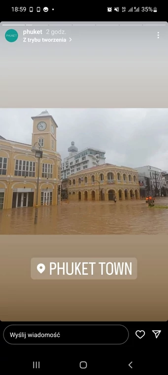 Powódź na wyspie Phuket, którą mieliśmy odwiedzić