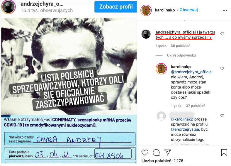 Andrzej Chyra wdał się w dyskusję z Karoliną Korwin Piotrowską