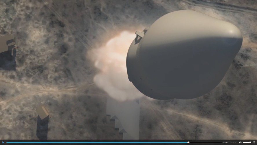 Ujęcie klatki pobrane z materiałów wideo z oficjalnej strony rosyjskiego prezydenta kremlin.ru pokazuje komputerową symulację hipersonicznych pocisków Awangard.