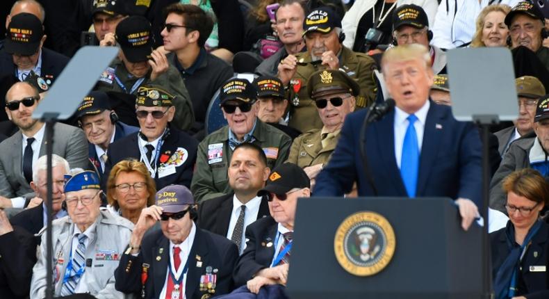 Donald Trump joined other world leaders in northern France where thousands of well-wishers gathered to pay tribute to the ever-dwindling number of veterans of the famed landings which shaped the outcome of World War II.