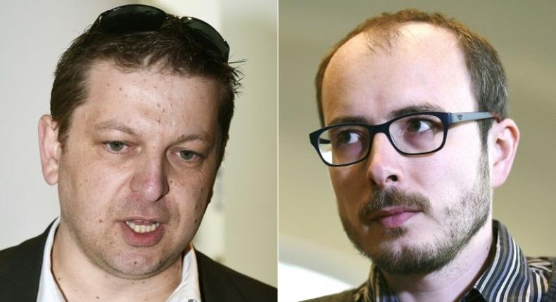 Raphael Halet (left) and Antoine Deltour were whistleblowers in the LuxLeaks tax scandal