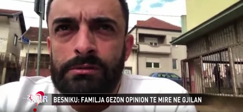 Besnik Blaca - rođak ubijenih i ubice - foto skrinšot Youtube - Me zemer te hapur