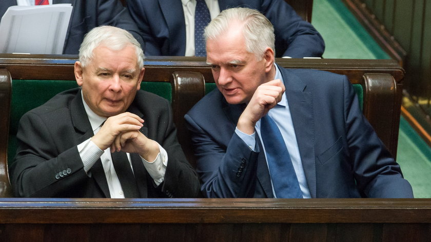 Jarosław Kaczyński i Jarosław Gowin