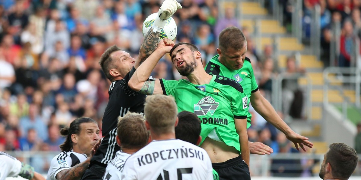 Pilka nozna. Ekstraklasa. Gornik Leczna - Legia Warszawa. 13.08.2016