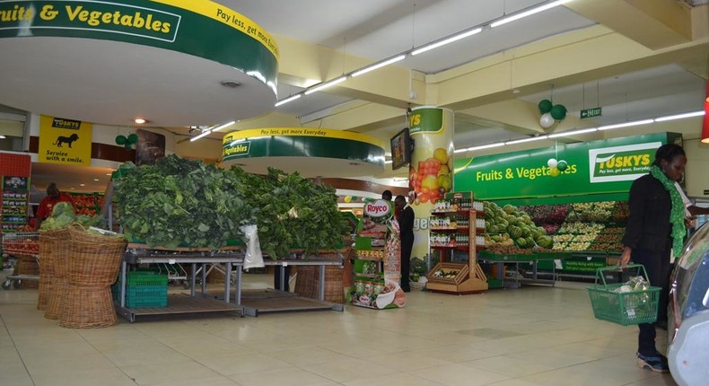 Kenyan supermarket chain, Tuskys.